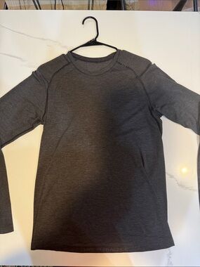 lululemon athletica Men’s Long Sleeve Crew - Dark Charcoal Gray
